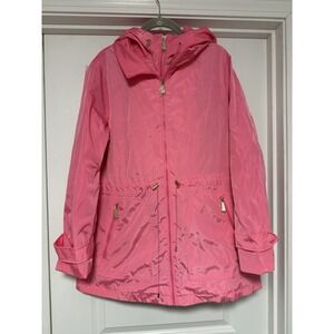 Kate Spade New York, Short Water Resistant Anorak With Hooded Bib Jacket Sz Med